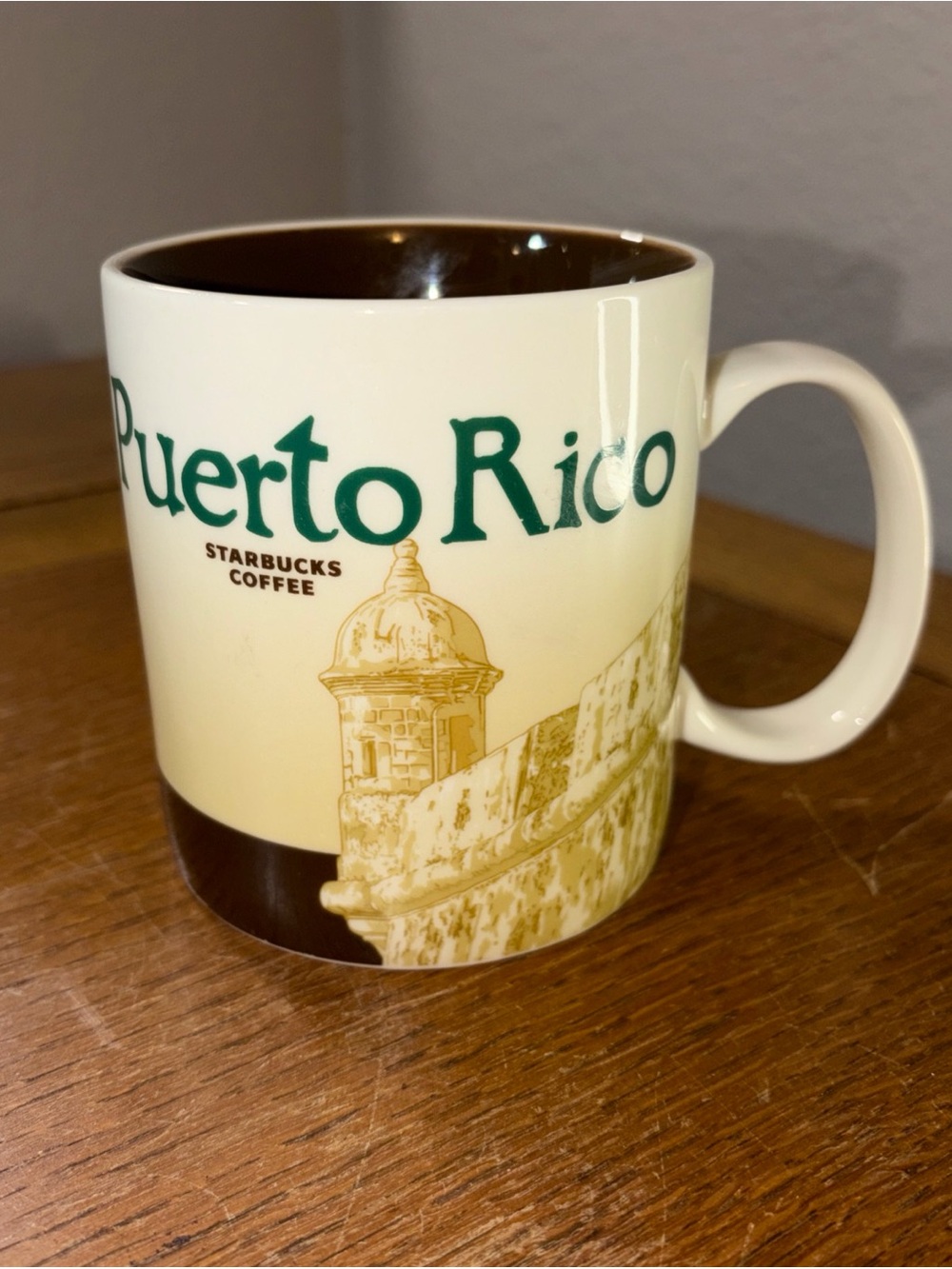 Starbucks Puerto Rico Ceramic Mug - Cream, Brown, Green